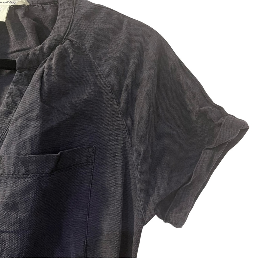 NWOT Lucky Brand NAVY‎ Button Down Midi Linen Blend Dress Women's Size XS - Picture 6 of 9